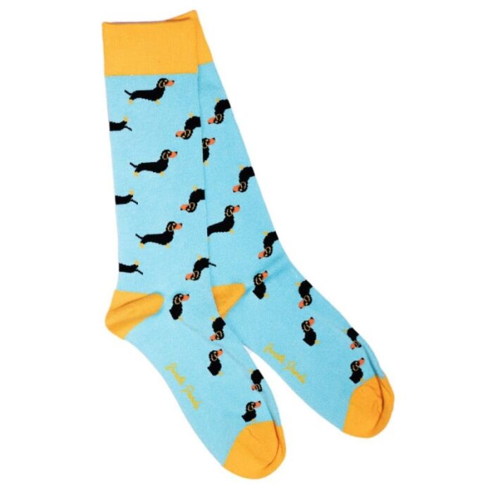 Swole Panda Sausage Dog Bamboo Socks – Yellow – Ladies Clothing - Crep Direct UK