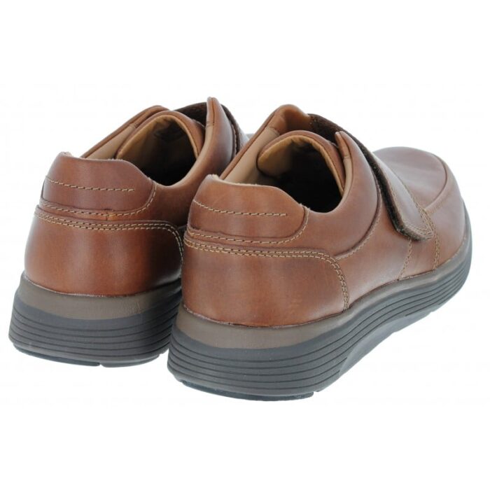 Clarks Un Abode Strap Shoes – Dark Tan Leather – Mens Shoes - Crep Direct UK