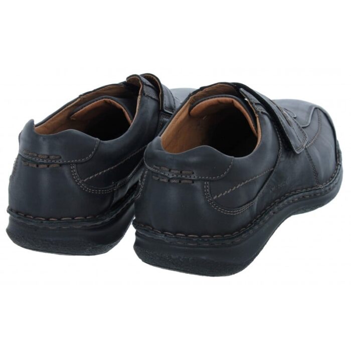 Josef Seibel Alec 43332 Velcro Shoes – Schwarz Leather – Mens Shoes - Crep Direct UK