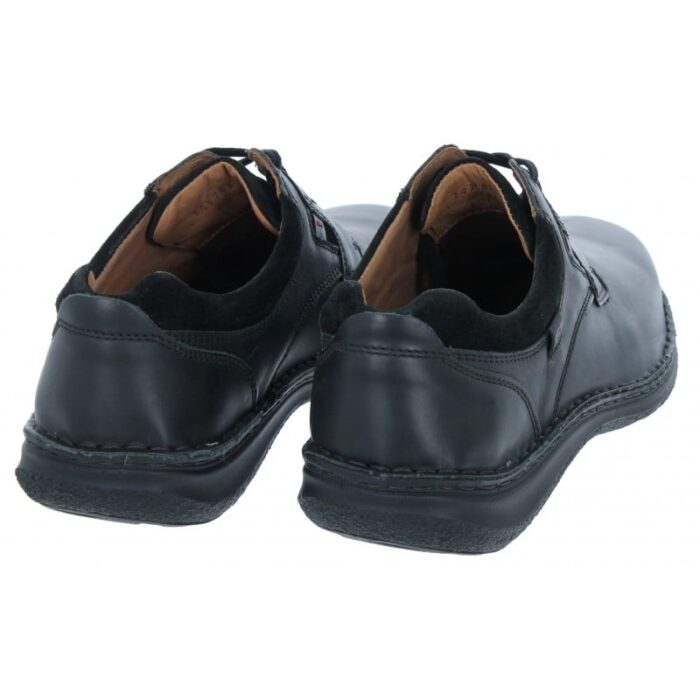 Josef Seibel Anvers 36 Lace-Up Shoes – Black Leather – Mens Shoes - Crep Direct UK