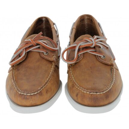 Sebago Dockside Portland 70015H0 Boat Shoes – Tan Leather – Mens Shoes - Crep Direct UK