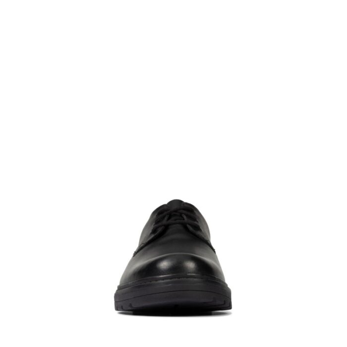 Clarks Loxham Derby Youth School Shoes – Black Leather – Boys School Shoes - Crep Direct UK