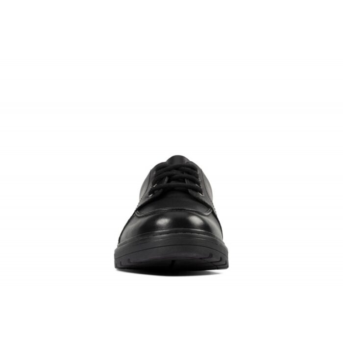 Clarks Loxham Pace Youth School Shoes – Black Leather – Boys School Shoes - Crep Direct UK