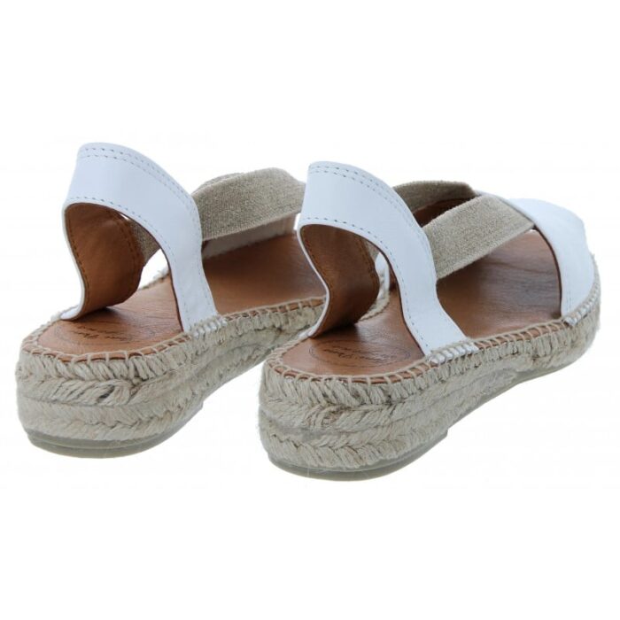 Toni Pons Etna Espadrille Sandals – Blanc Leather – Womens Espadrilles - Crep Direct UK