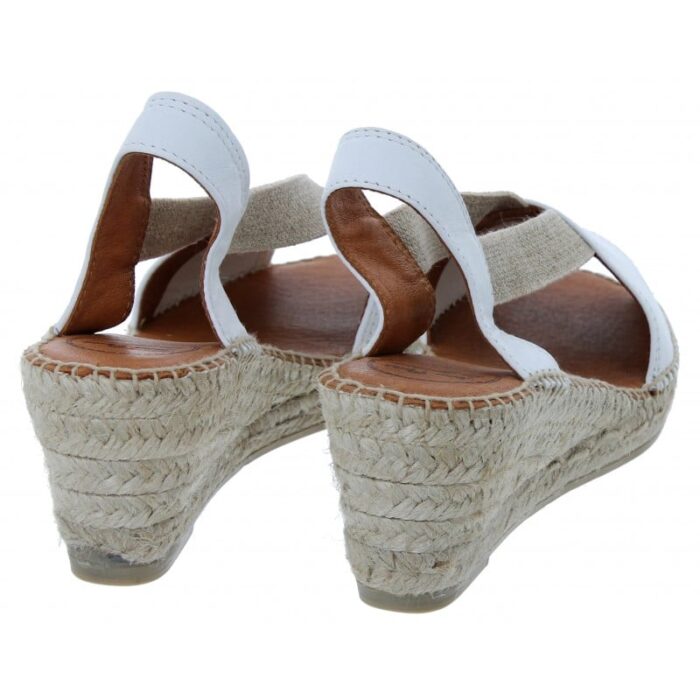 Toni Pons Teide-P Slingback Espadrilles – Blanc Leather – Womens Espadrilles - Crep Direct UK