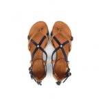 Fairfax and Favor Fairfax & Favor Brancaster Sandals – Tan / Navy – Womens Sandals, Sliders & Toe Posts - Crep Direct UK