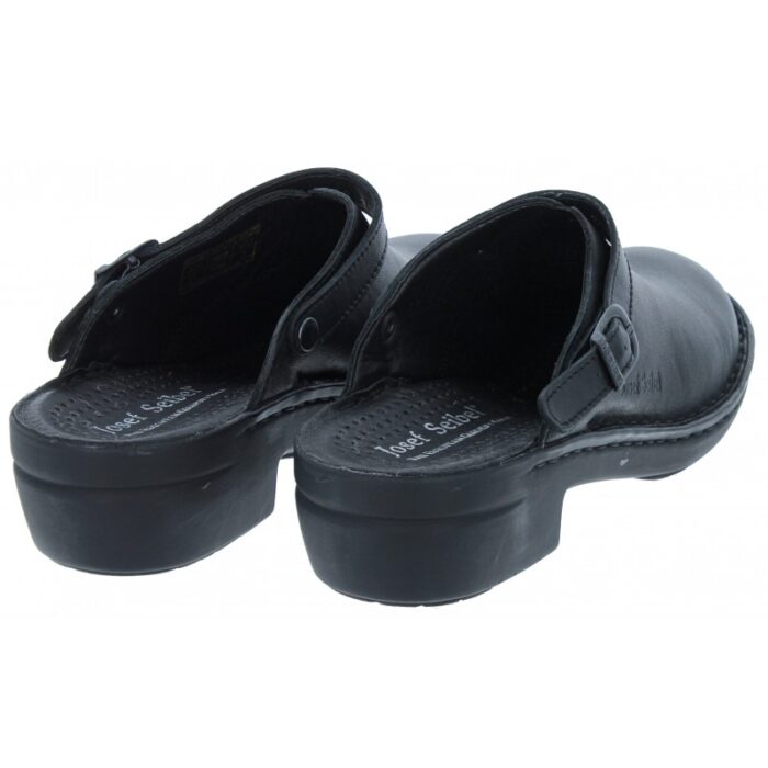 Josef Seibel Betsy 95920 Mules – Black Leather – Womens Sandals, Sliders & Toe Posts - Crep Direct UK
