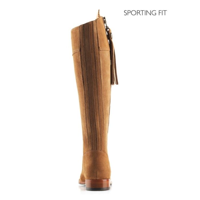 Fairfax and Favor Fairfax & Favor Sporting Fit Flat Regina Boots – Tan Suede – Womens Boots - Crep Direct UK