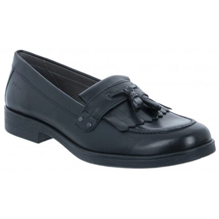 Geox Agata A J4449A School Shoes – Black Leather – Girls School Shoes - Crep Direct UK