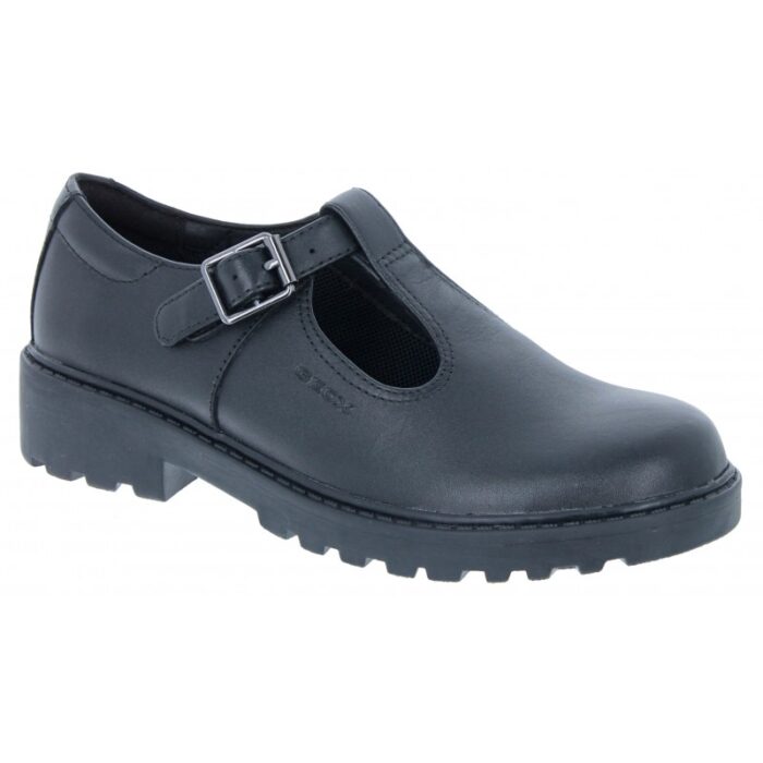 Geox Casey GE J8420E School Shoes – Black Leather – Girls School Shoes - Crep Direct UK