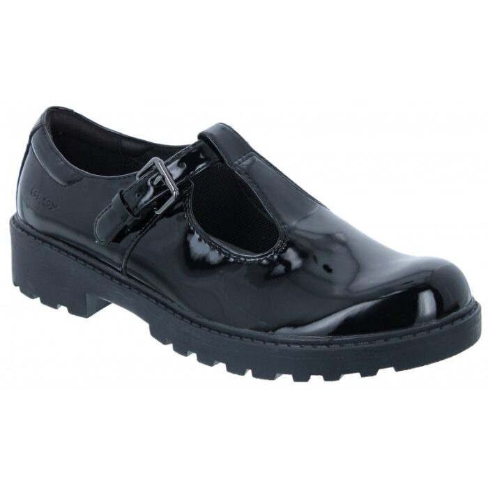 Geox Casey GE J8420E School Shoes – Black Patent – Girls School Shoes - Crep Direct UK