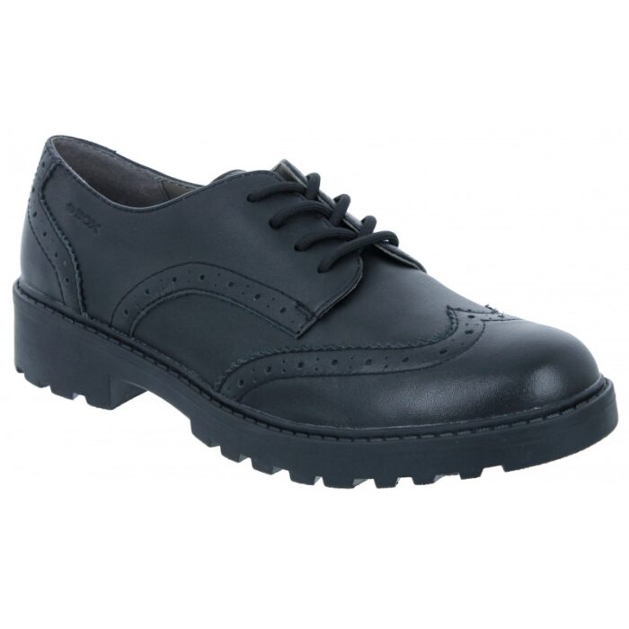 Geox Casey GN J6420N School Shoes – Black Leather – Girls School Shoes - Crep Direct UK