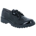 Geox Casey GN J6420N School Shoes – Black Patent – Girls School Shoes - Crep Direct UK