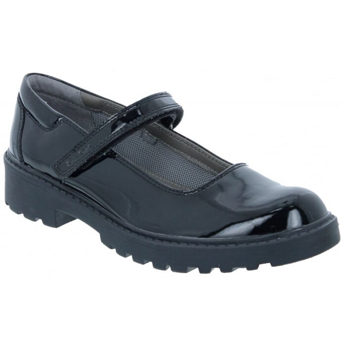 Geox Casey GP J6420P School Shoes – Black Patent – Girls School Shoes - Crep Direct UK