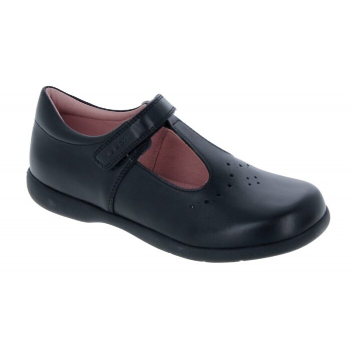 Geox Naimara J16FHB School Shoes – Black Leather – Girls School Shoes - Crep Direct UK