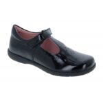 Geox Naimara J16FHB School Shoes – Black Patent – Girls School Shoes - Crep Direct UK