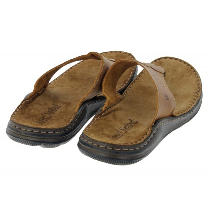 Josef Seibel Maverick 05 27105 Toe Post Sandals – Castagne – Mens Sandals, Sliders & Toe Posts - Crep Direct UK