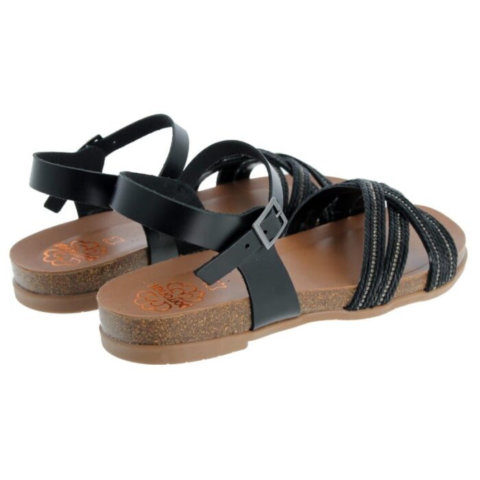 Porronet 3018 Sandals – Black Leather – Womens Sandals, Sliders & Toe Posts - Crep Direct UK