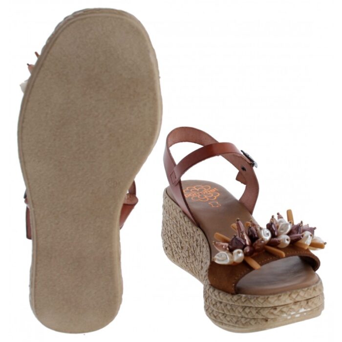 Porronet 3039 Wedge Sandals – Cuero Leather – Womens Sandals, Sliders & Toe Posts - Crep Direct UK