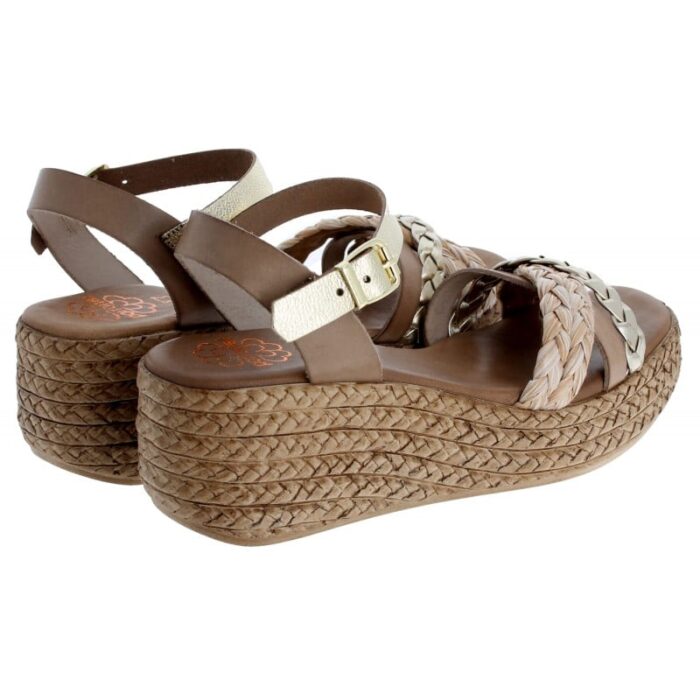 Porronet 3040 Wedge Sandals – Platino Leather – Womens Sandals, Sliders & Toe Posts - Crep Direct UK