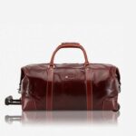 Jekyll & Hide Jekyll & Hide Oxford Cabin Wheeled Holdall 55cm – Tobacco Leather – Mens Wallets, Bags and Accessories - Crep Direct UK