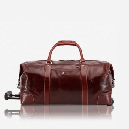 Jekyll & Hide Jekyll & Hide Oxford Cabin Wheeled Holdall 55cm – Tobacco Leather – Mens Wallets, Bags and Accessories - Crep Direct UK