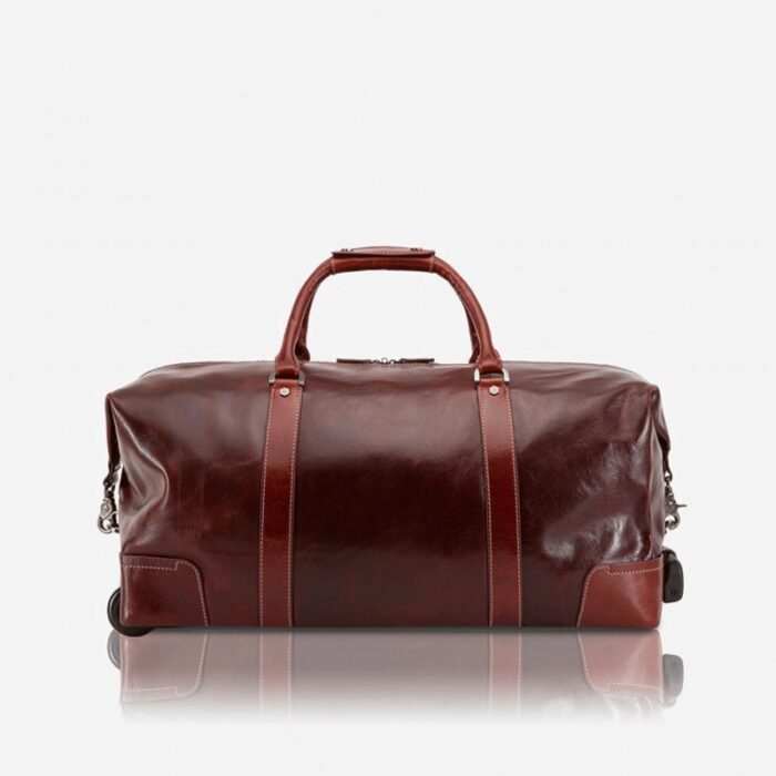 Jekyll & Hide Jekyll & Hide Oxford Cabin Wheeled Holdall 55cm – Tobacco Leather – Mens Wallets, Bags and Accessories - Crep Direct UK