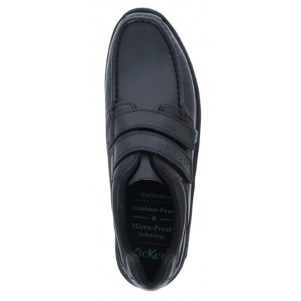 Kickers Reasan Strap 112801 Shoes – Black Leather – Mens Shoes - Crep Direct UK