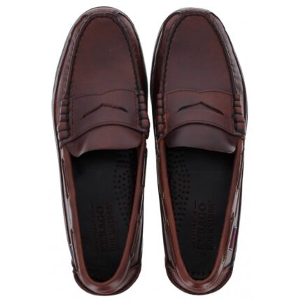 Sebago Sloop 70002B0 Loafers – Brown Gum Leather – Mens Shoes - Crep Direct UK