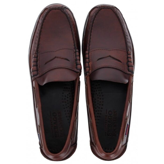 Sebago Sloop 70002B0 Loafers – Brown Gum Leather – Mens Shoes - Crep Direct UK