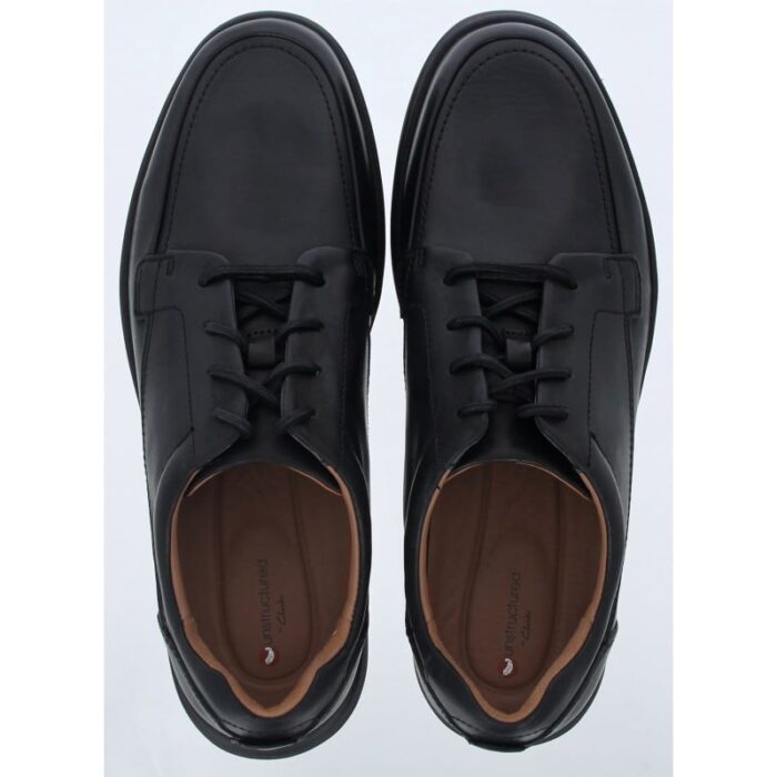 Clarks Un Abode Ease Shoes – Black Leather – Mens Shoes - Crep Direct UK
