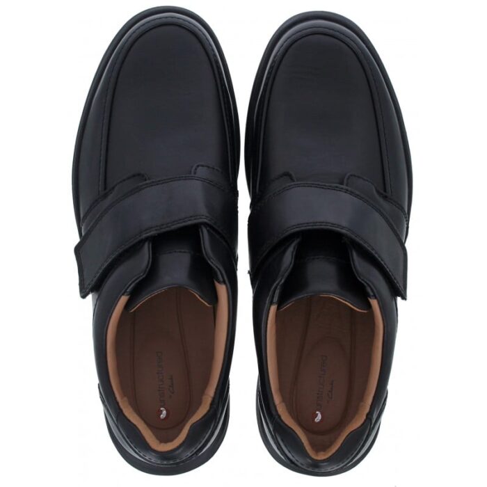 Clarks Un Abode Strap Shoes – Black Leather – Mens Shoes - Crep Direct UK