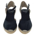 Toni Pons Caldes Wedge Espadrilles – Black Linen – Womens Espadrilles - Crep Direct UK