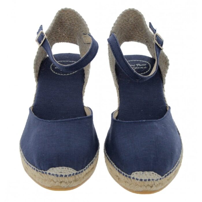 Toni Pons Caldes Wedge Espadrilles – Mari Linen – Womens Espadrilles - Crep Direct UK