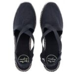 Toni Pons Ter Wedge Espadrilles – Black Cotton – Womens Espadrilles - Crep Direct UK