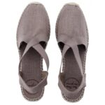 Toni Pons Ter Wedge Espadrilles – Taupe Cotton – Womens Espadrilles - Crep Direct UK
