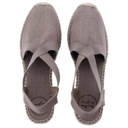 Toni Pons Ter Wedge Espadrilles – Taupe Cotton – Womens Espadrilles - Crep Direct UK