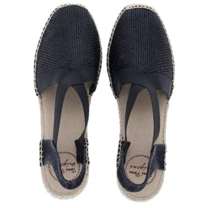 Toni Pons Triton Wedge Espadrilles – Black Cotton – Womens Espadrilles - Crep Direct UK