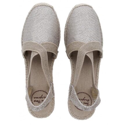 Toni Pons Triton Wedge Espadrilles – Platinum Cotton – Womens Espadrilles - Crep Direct UK