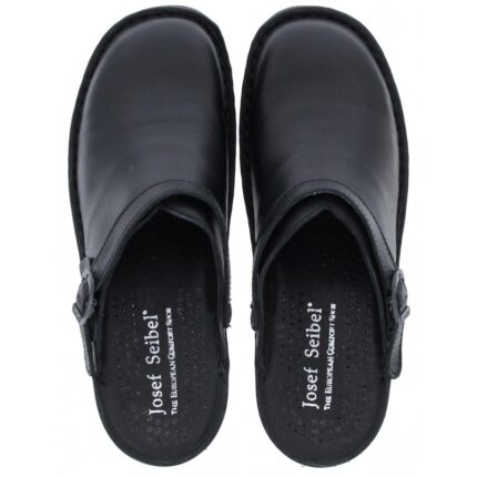 Josef Seibel Betsy 95920 Mules – Black Leather – Womens Sandals, Sliders & Toe Posts - Crep Direct UK