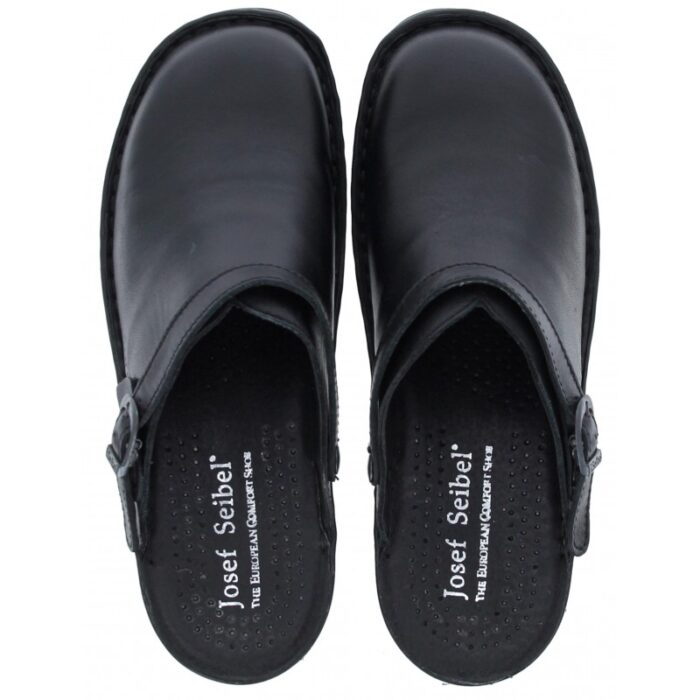 Josef Seibel Betsy 95920 Mules – Black Leather – Womens Sandals, Sliders & Toe Posts - Crep Direct UK