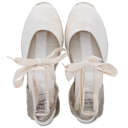 Toni Pons Calonge Wedge Espadrilles – Cru Linen – Womens Espadrilles - Crep Direct UK