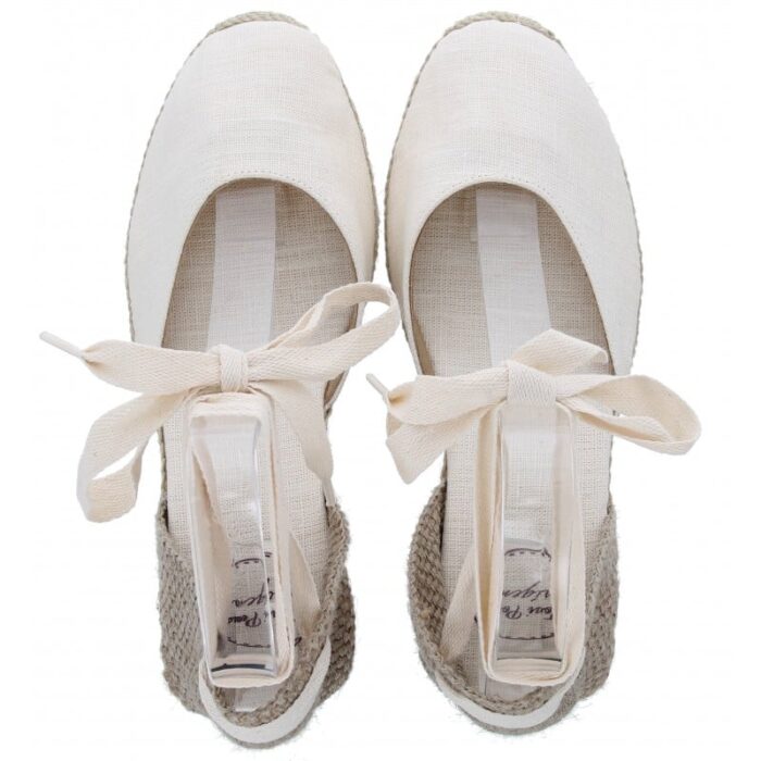 Toni Pons Calonge Wedge Espadrilles – Cru Linen – Womens Espadrilles - Crep Direct UK