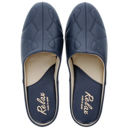 Gabor Relax 7312 Slippers – Navy Leather – Womens Slippers - Crep Direct UK