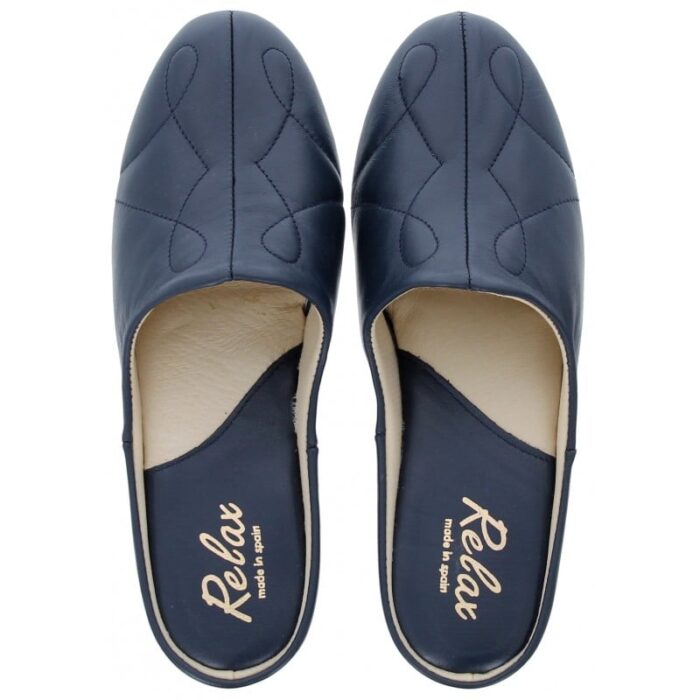Gabor Relax 7312 Slippers – Navy Leather – Womens Slippers - Crep Direct UK