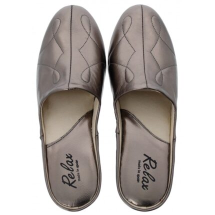 Gabor Relax 7312 Slippers – Pewter Leather – Womens Slippers - Crep Direct UK