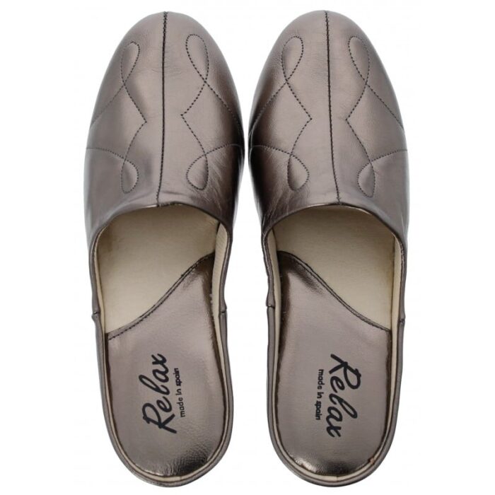 Gabor Relax 7312 Slippers – Pewter Leather – Womens Slippers - Crep Direct UK