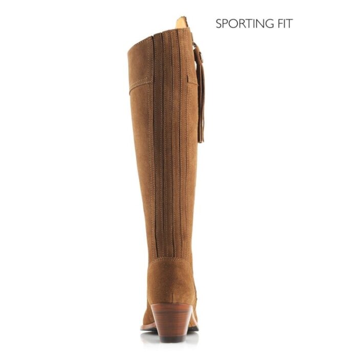 Fairfax and Favor Fairfax & Favor Sporting Fit Regina Heeled Boots – Tan Suede – Womens Boots - Crep Direct UK