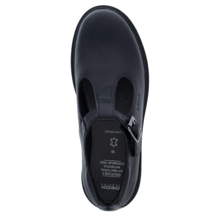 Geox Casey GE J8420E School Shoes – Black Leather – Girls School Shoes - Crep Direct UK