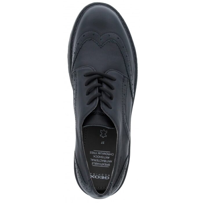 Geox Casey GN J6420N School Shoes – Black Leather – Girls School Shoes - Crep Direct UK